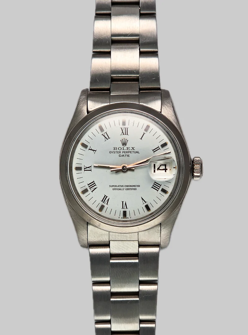 Rolex Date ref.1500 White Roman