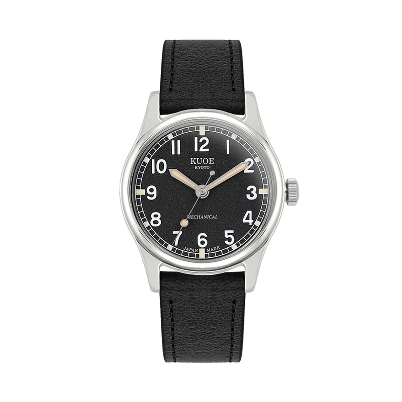 OLD SMITH 35mm - Black on Black Leather Strap