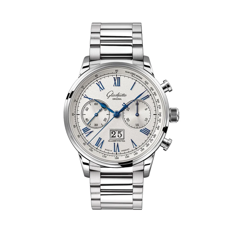 Senator Chronograph 41mm - Galvanic Silver on Bracelet