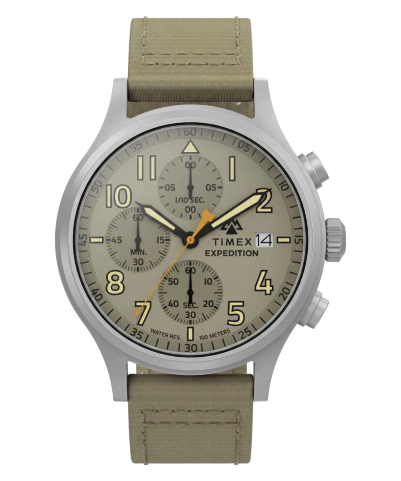Expedition® Sierra Chronograph 43mm Fabric Strap Watch