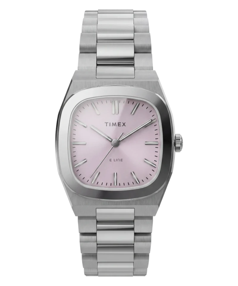 Timex® Quartz E Line 30mm Stainless Steel Bracelet Watch