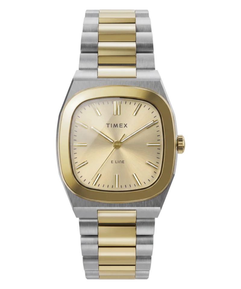Timex® Quartz E Line 30mm Stainless Steel Bracelet Watch