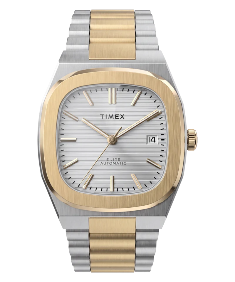 Timex® Automatic E Line 38mm Stainless Steel Bracelet Watch