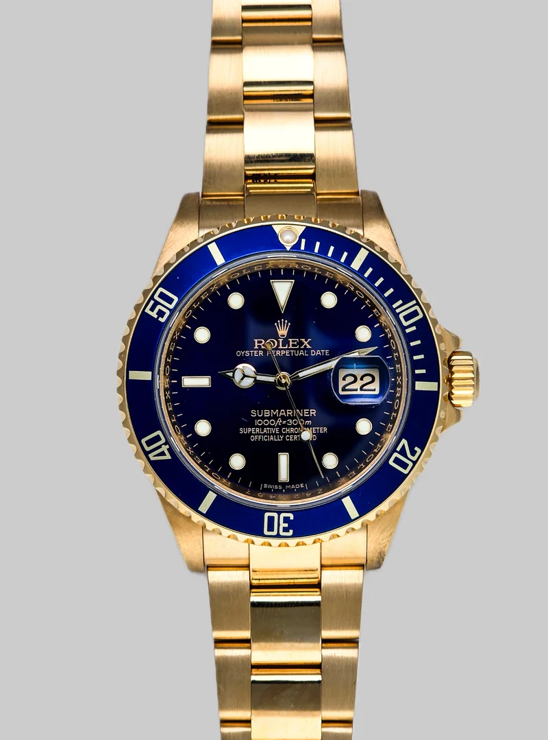 Rolex Full Gold Submariner 16618 Full Set