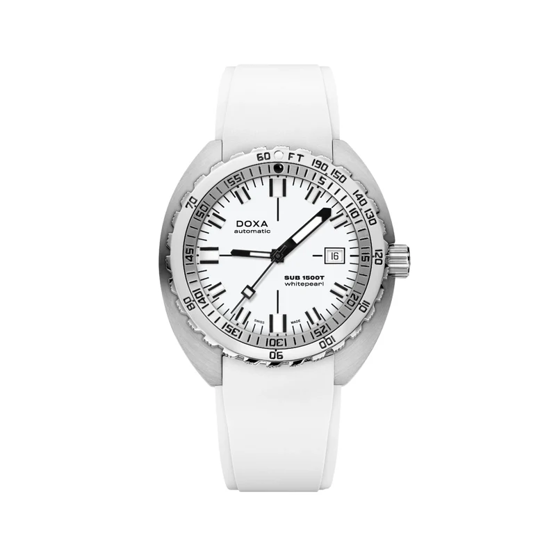 SUB 1500T Whitepearl 42mm - White on Rubber Strap