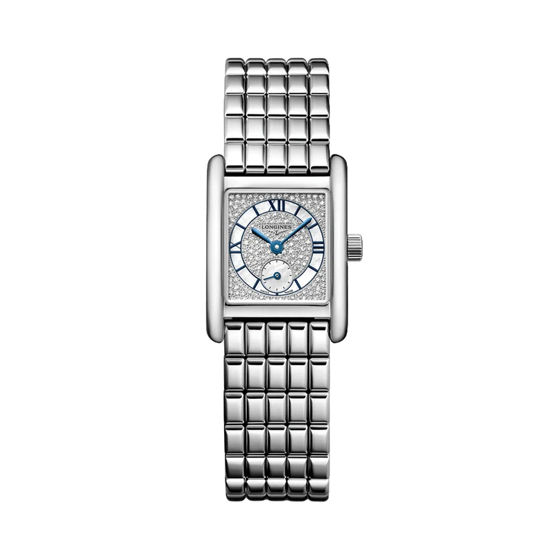 Mini DolceVita Quartz 29mm - Snow-Set, White, Mother-of-Pearl on Bracelet