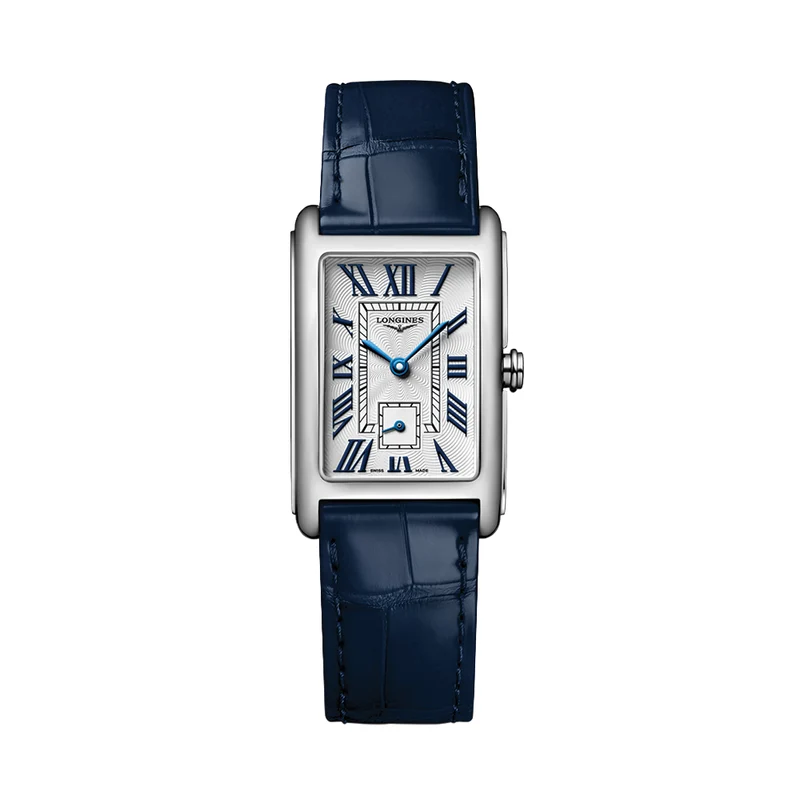 DolceVita Quartz 37mm - Silver "Flinqué" on Leather Strap