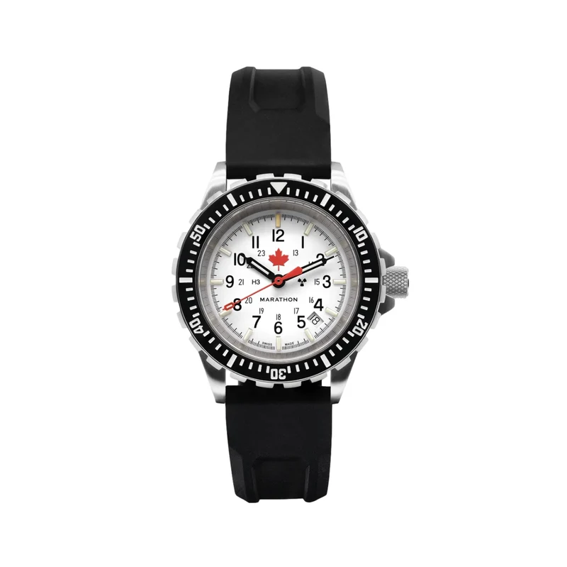 GSAR® Arctic Edition Red Maple Tritium Diver's Automatic Type II 41mm - White on Rubber Strap