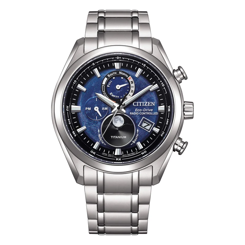 Citizen Tsuki-yomi Moon Phase Radiocontrollato Blu
