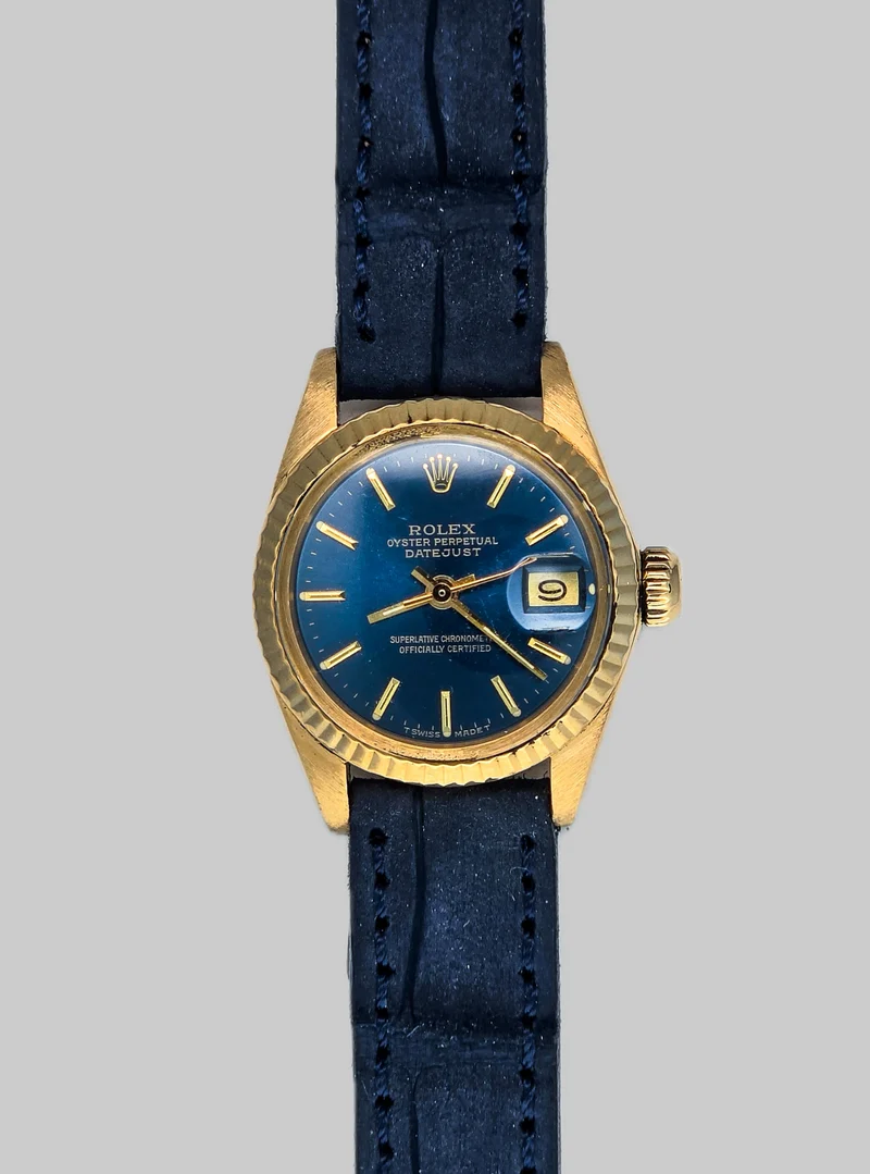 Rolex Datejust Lady gold blue