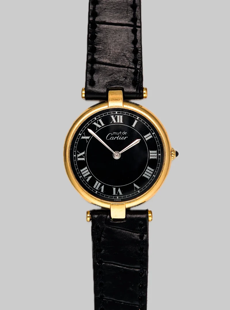 Cartier Vendome ref 81001 black yellow gold
