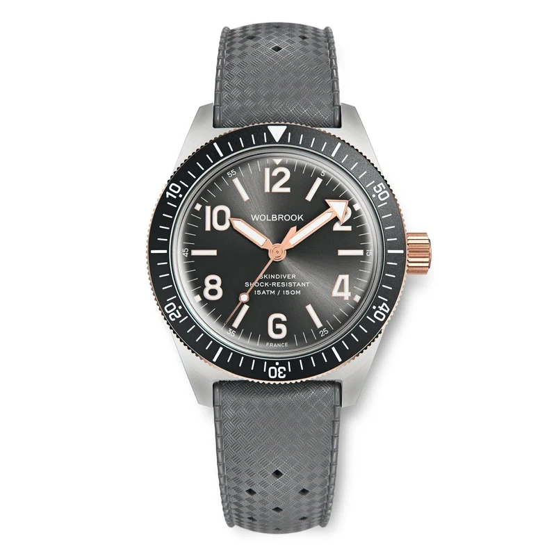 Skindiver Automatic Watch – Two-Tone Grey Sunray