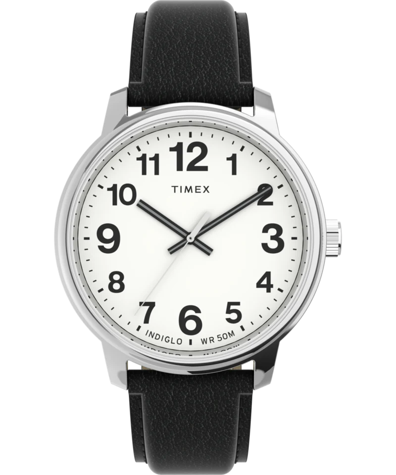 Easy Reader Bold 43mm Leather Strap Watch