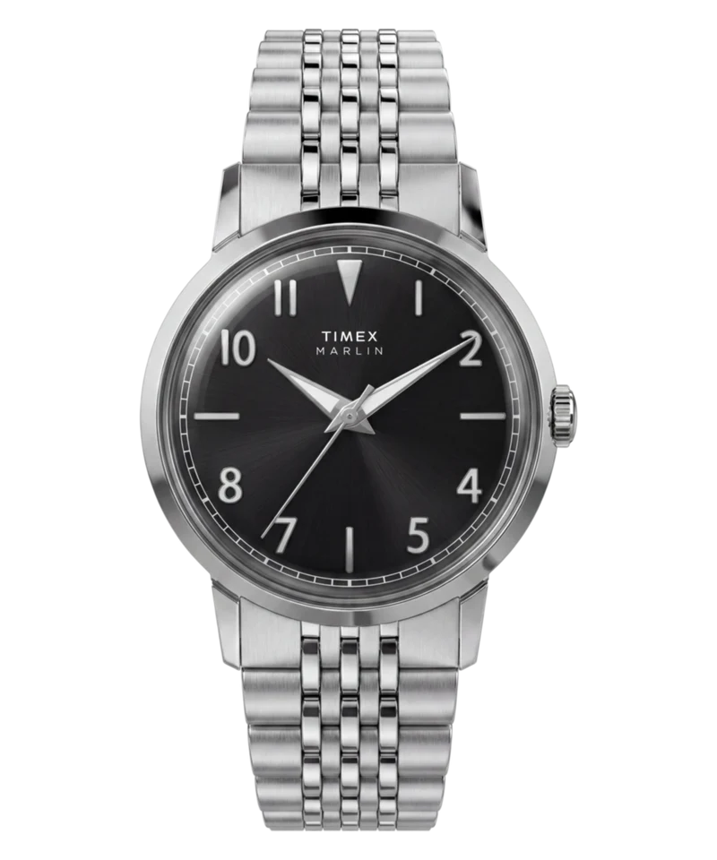 Marlin® Quartz 34mm Stainless Steel Bracelet Watch