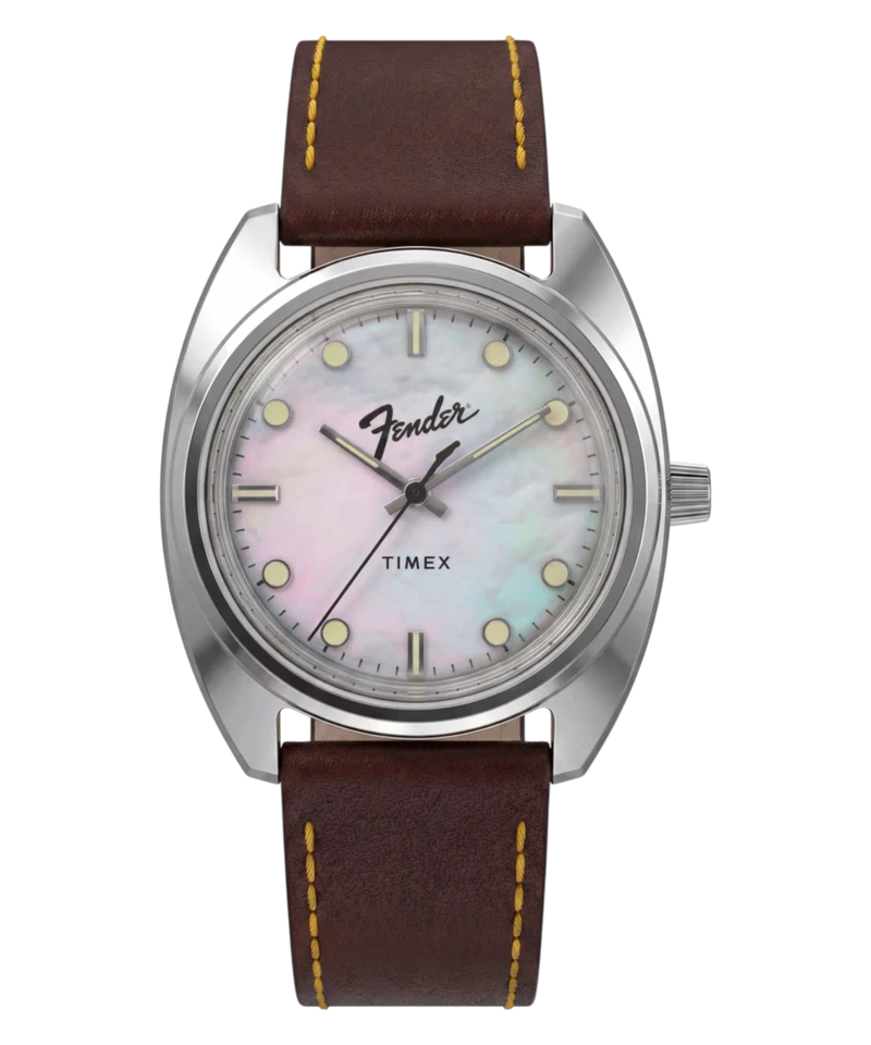 Fender x Timex 37mm Leather Strap Watch