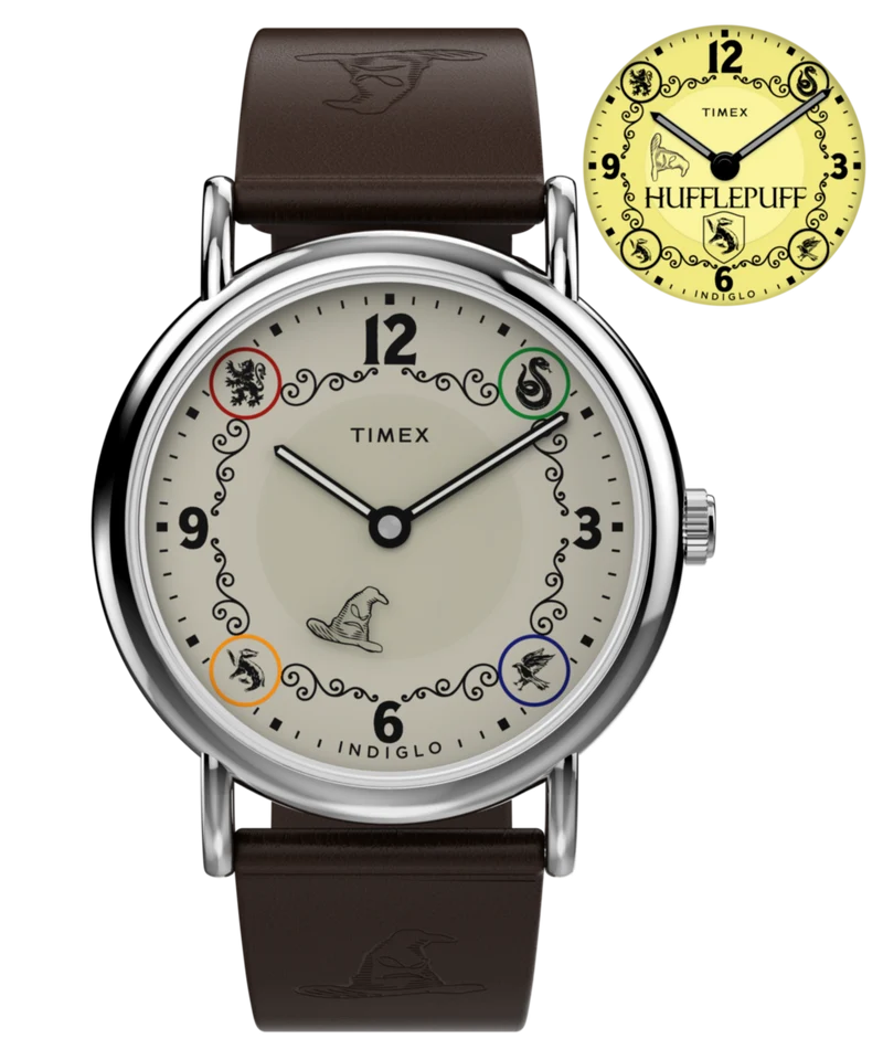 Harry Potter x Timex Weekender Hufflepuff House 38mm Leather Strap Watch