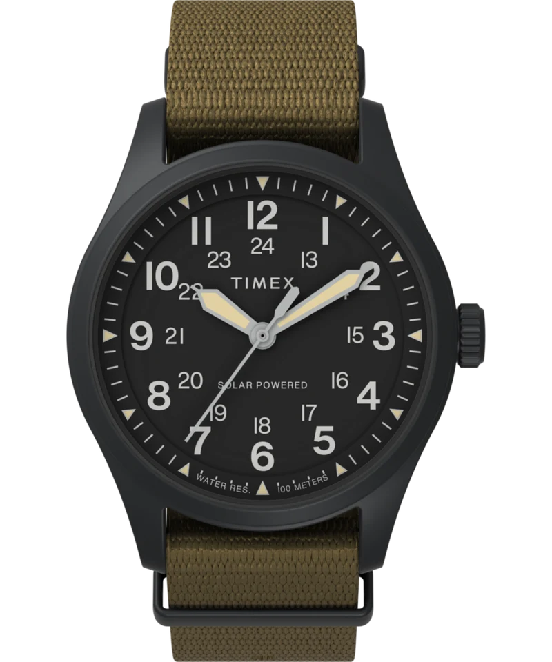 Expedition® Field Post Solar 36mm Recycled Fabric Strap Watch