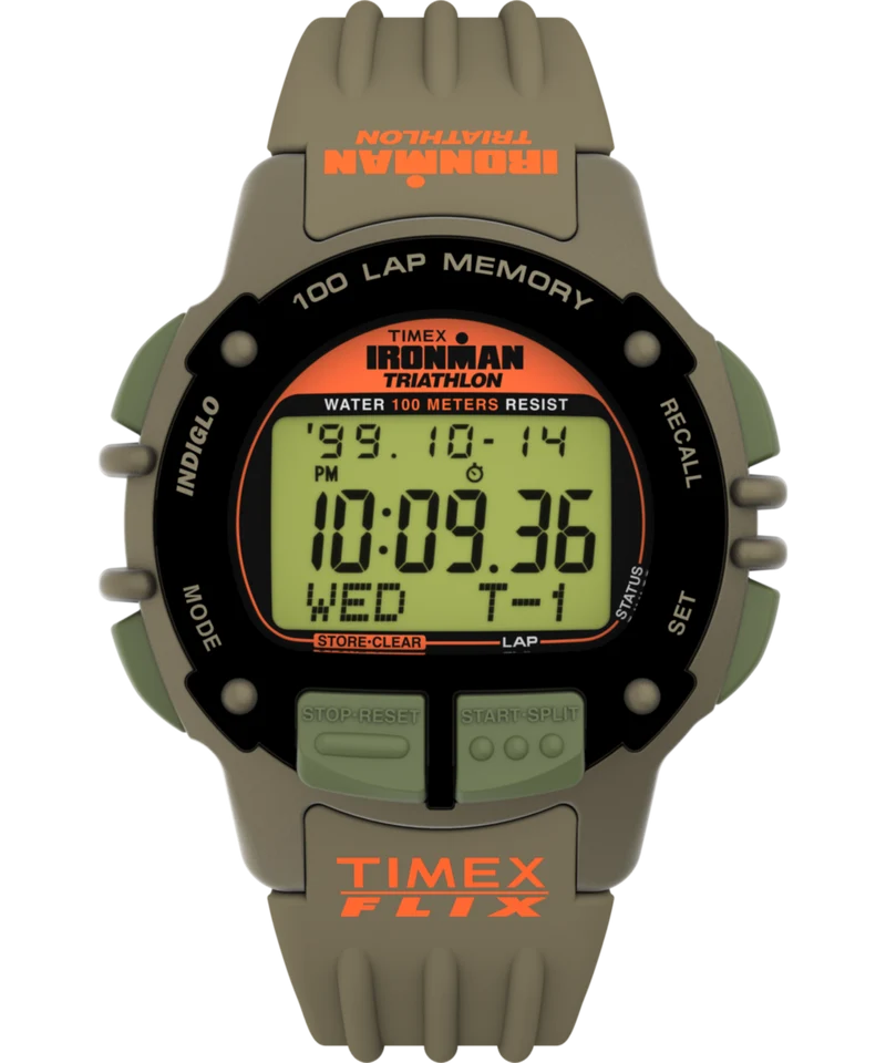 Huckberry x TIMEX® IRONMAN® Flix 100 Lap 42mm Resin Strap Watch