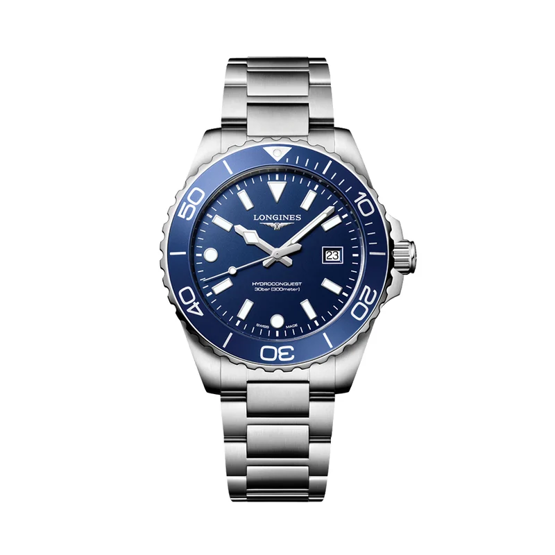HydroConquest Quartz 42mm - Blue on Bracelet