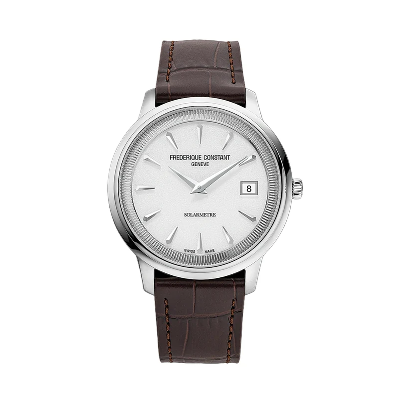 Classics Moneta Solarmetre 39mm - White on Leather Strap