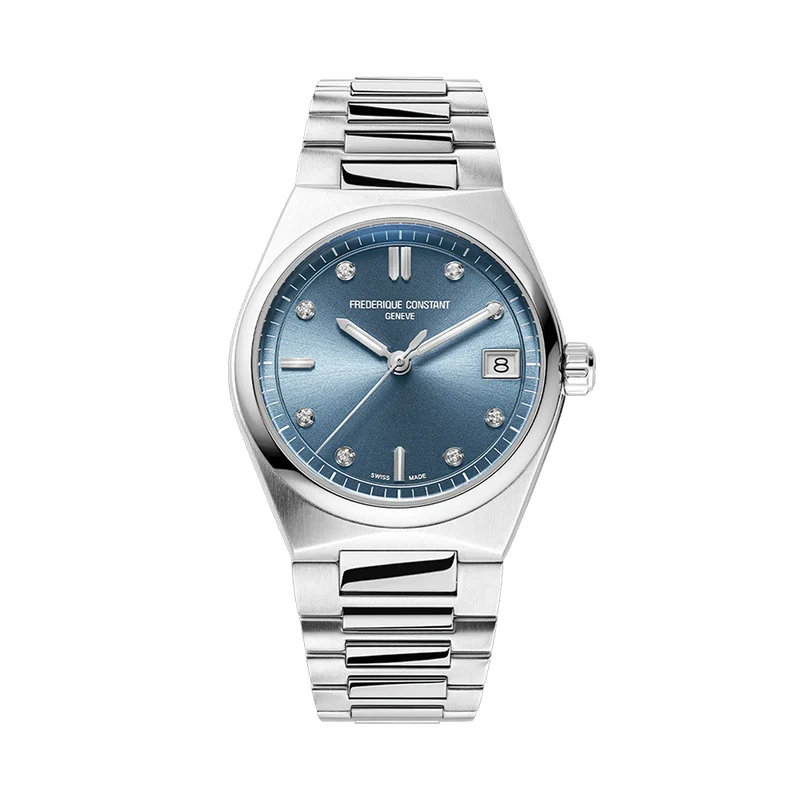 Highlife Ladies Quartz 31mm - Blue, Diamond-Set on Bracelet