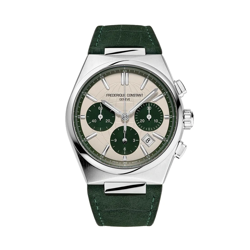Highlife Chronograph Automatic Limited Edition 41mm - Green on Leather Strap w/ Two Additional Straps