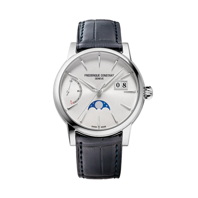 Manufacture Classic Power Reserve Big Date 40mm - Silver on Leather Strap