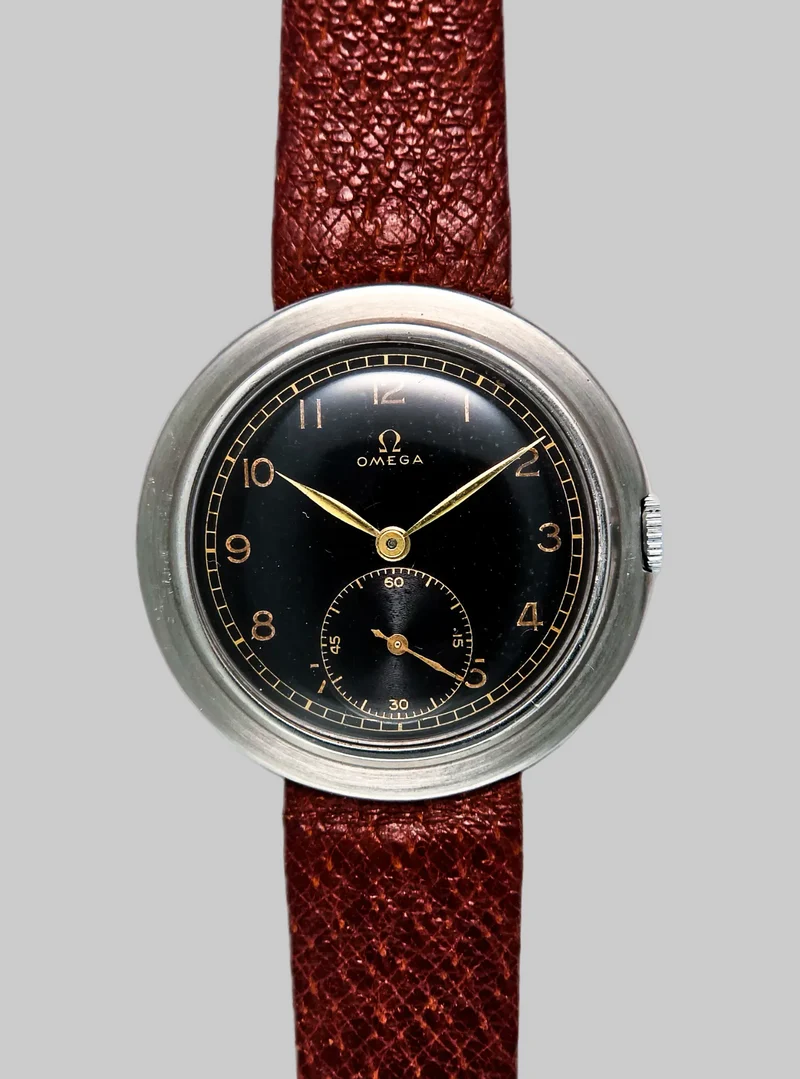 Omega UFO Flying Saucer black gilt