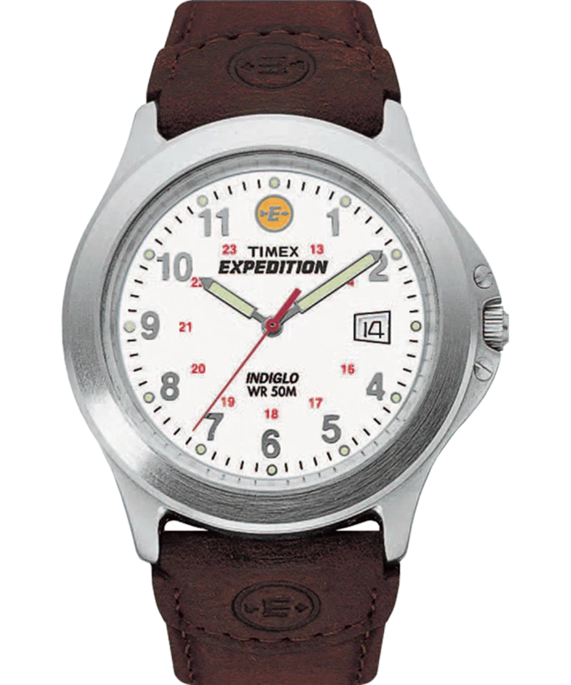 Expedition Metal Field 40mm Leather Strap Watch