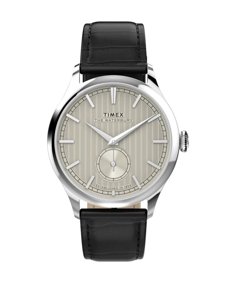 Waterbury Classic Sub-Second 39mm Leather Strap Watch