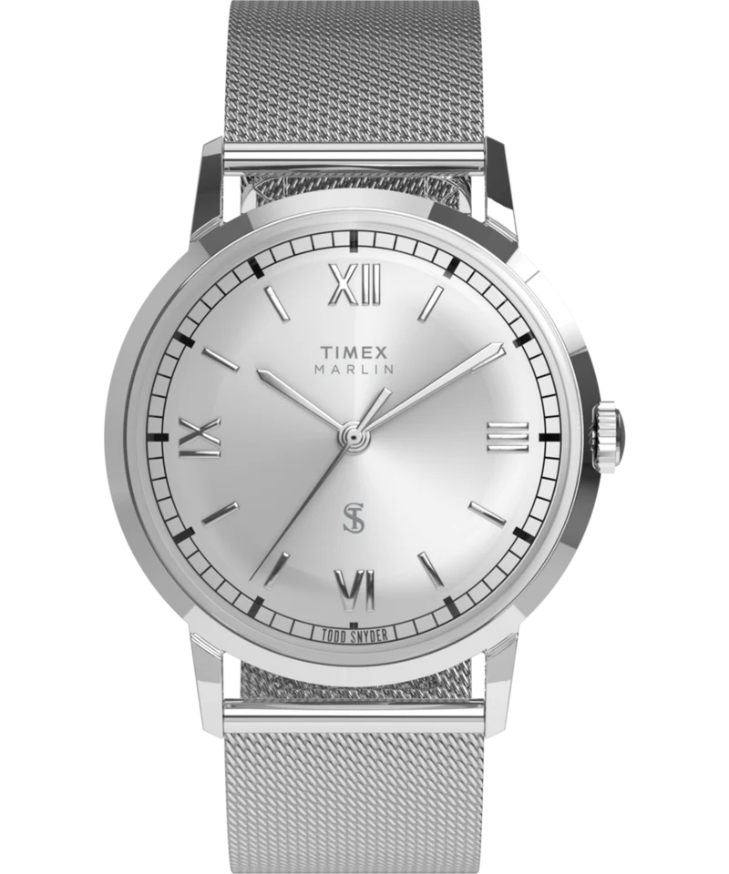 Todd Snyder x Timex Marlin® Mesh 34mm Stainless Steel Bracelet Watch