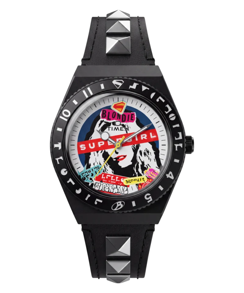 SUPERGIRL x Blondie x Q Timex 36mm Leather Strap Watch