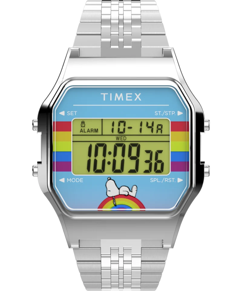 Peanuts® x Timex 80 Dream in Color 34mm Stainless Steel Bracelet Watch