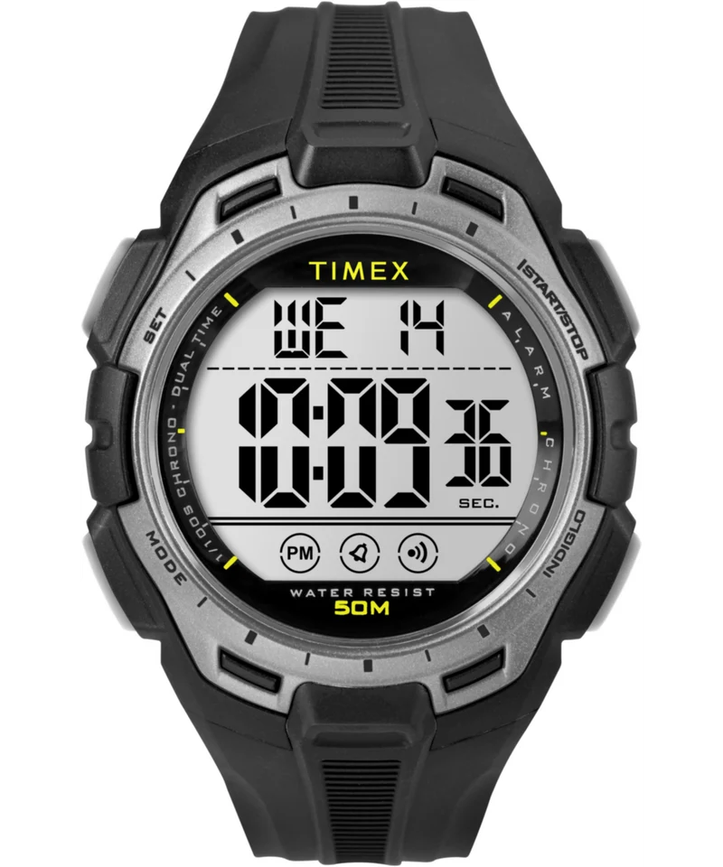 Timex Digital 43mm Resin Strap Watch