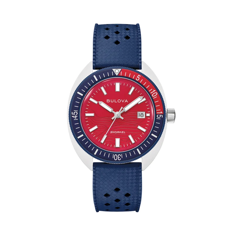 Snorkel Sail 4th Special Edition 41mm - Red on Rubber Strap