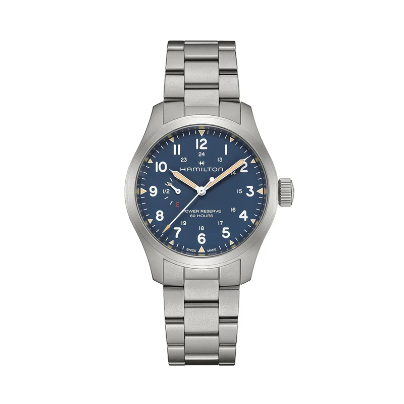 Khaki Field Power Reserve Mechanical 40mm - Blue on Bracelet