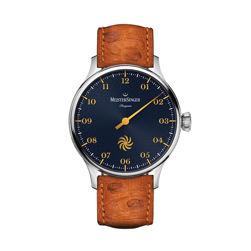 Pangaea 40mm - Blue on Leather Strap