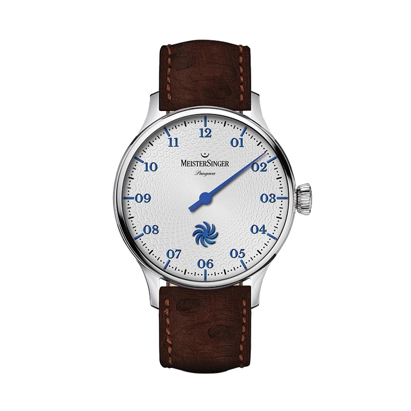 Pangaea 40mm - Silver on Leather Strap