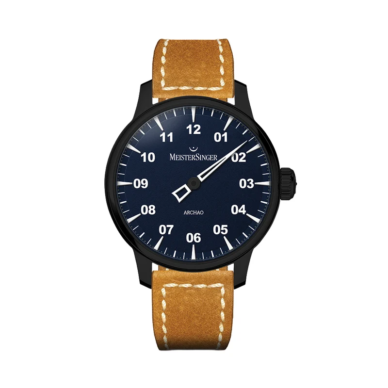 Archao DLC 43mm - Blue on Leather Strap