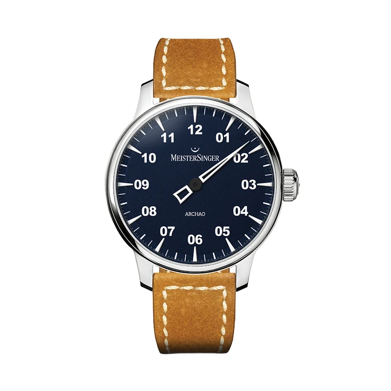 Archao 43mm - Blue on Leather Strap