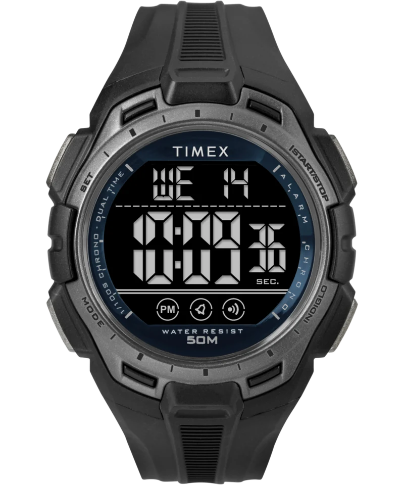 Timex Digital 43mm Resin Strap Watch