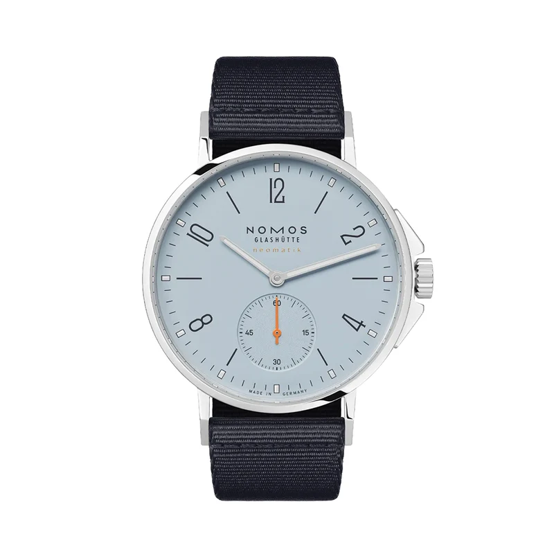 Ahoi Neomatik "Sky" Steel Back 36mm - Blue on Fabric Strap