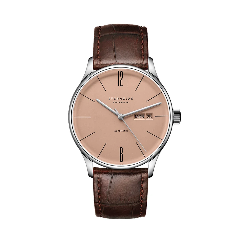 Berlin Automatic 38mm - Copper-Beige on Leather Strap