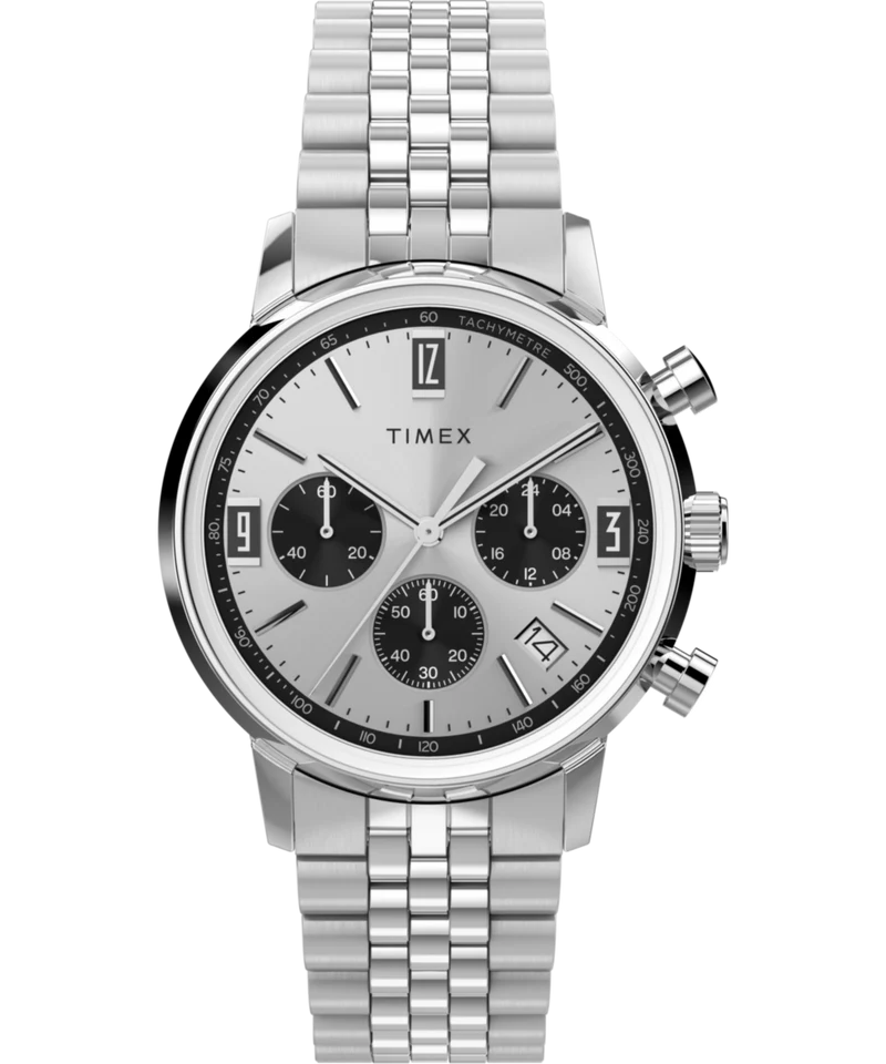 Marlin® Chronograph Tachymeter 40mm Stainless Steel Bracelet Watch
