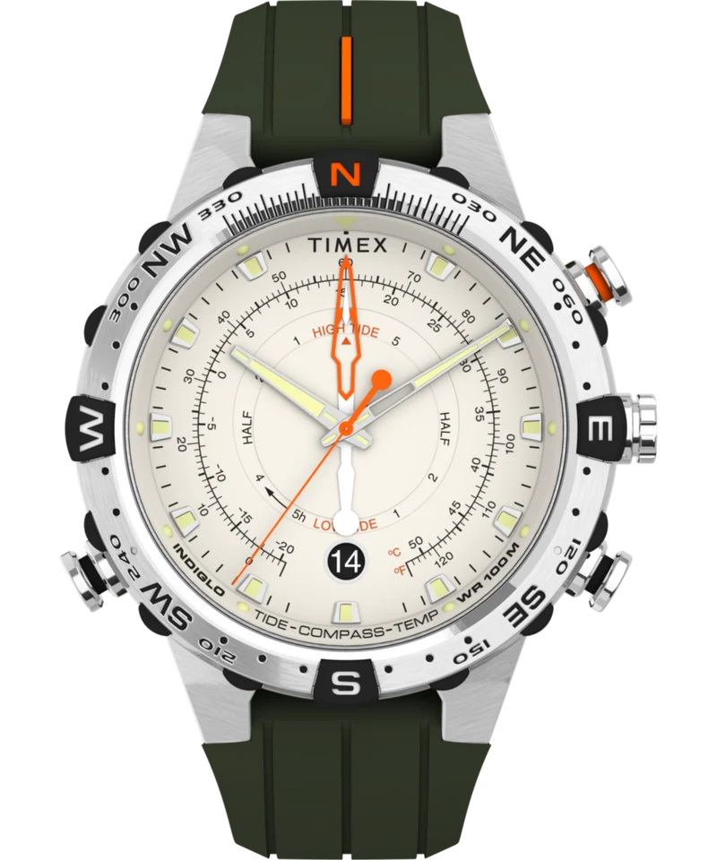 Expedition Tide-Temp-Compass 45mm Silicone Strap Watch