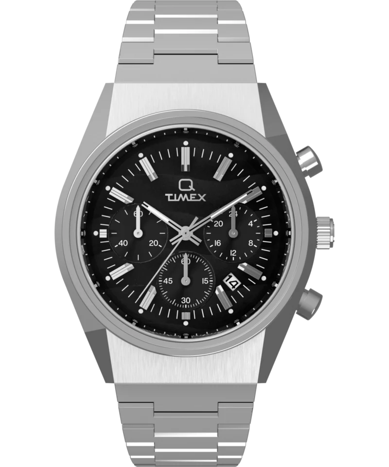 Q Timex® Falcon Eye Chronograph 40mm Stainless Steel Bracelet Watch