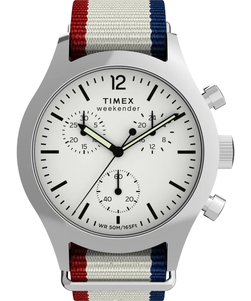 Timex Weekender New England Chronograph 40mm Eco-Conscious Fabric Strap Watch