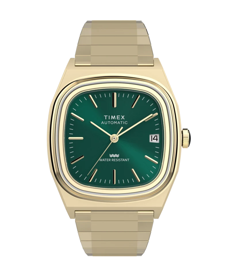 Timex® Automatic 1983 E Line 34mm Stainless Steel Expansion Band Watch