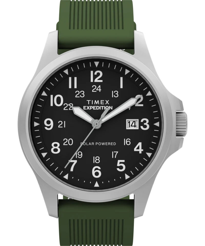 Expedition® Field Post Solar 41mm Silicone Strap Watch
