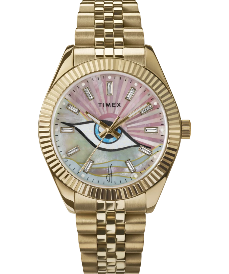 Timex x Jacquie Aiche Guiding Light 36mm Stainless Steel Bracelet Watch